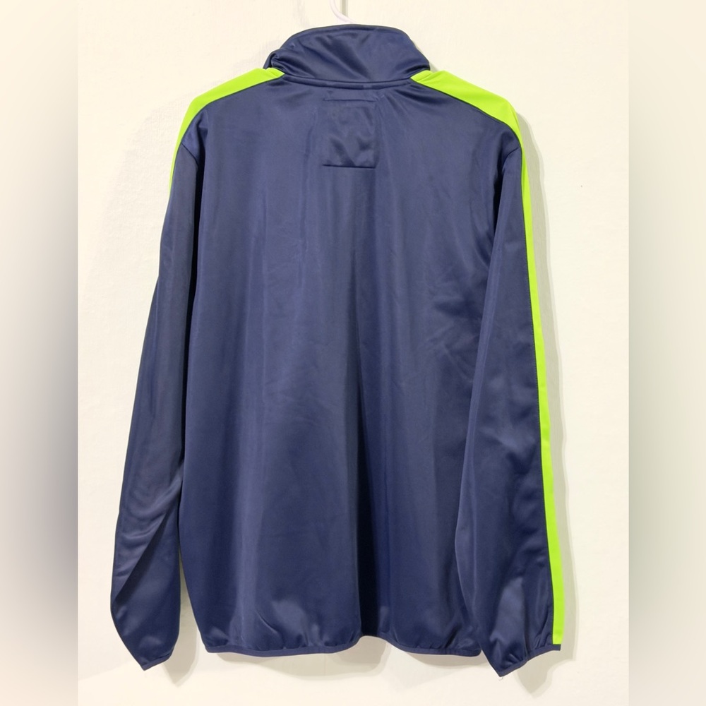 NFL Seattle Seahawks Sz. Medium Blue & Green Full Zip Jacket with Logo Patch NWT - Picture 2 of 4